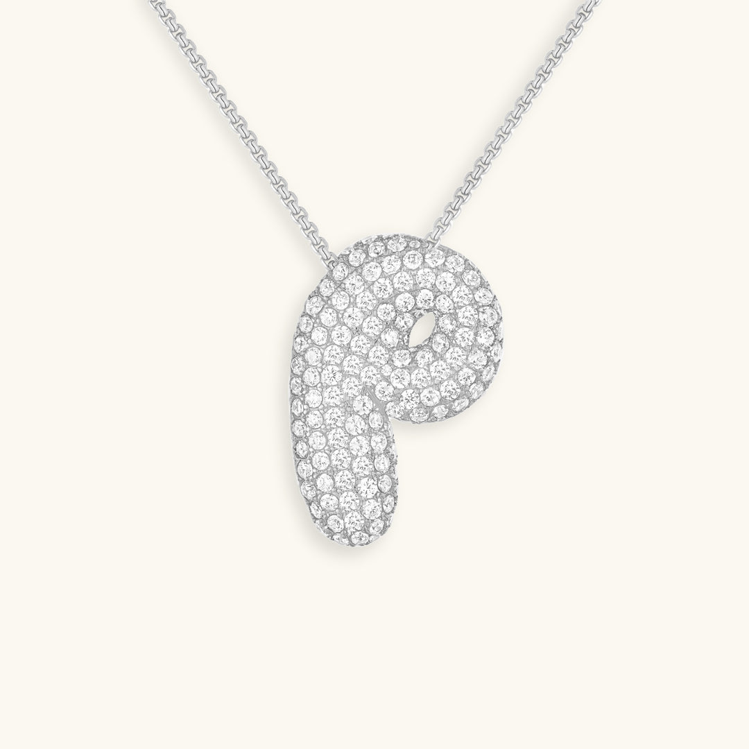 Hailey Bubble Initial Necklace - emmy-rae-jewels.com
