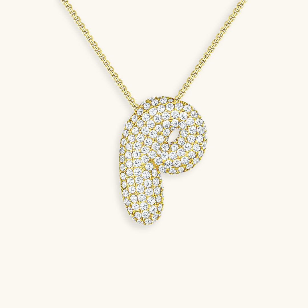 Hailey Bubble Initial Necklace - emmy-rae-jewels.com