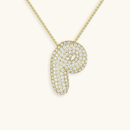 Hailey Bubble Initial Necklace - emmy-rae-jewels.com
