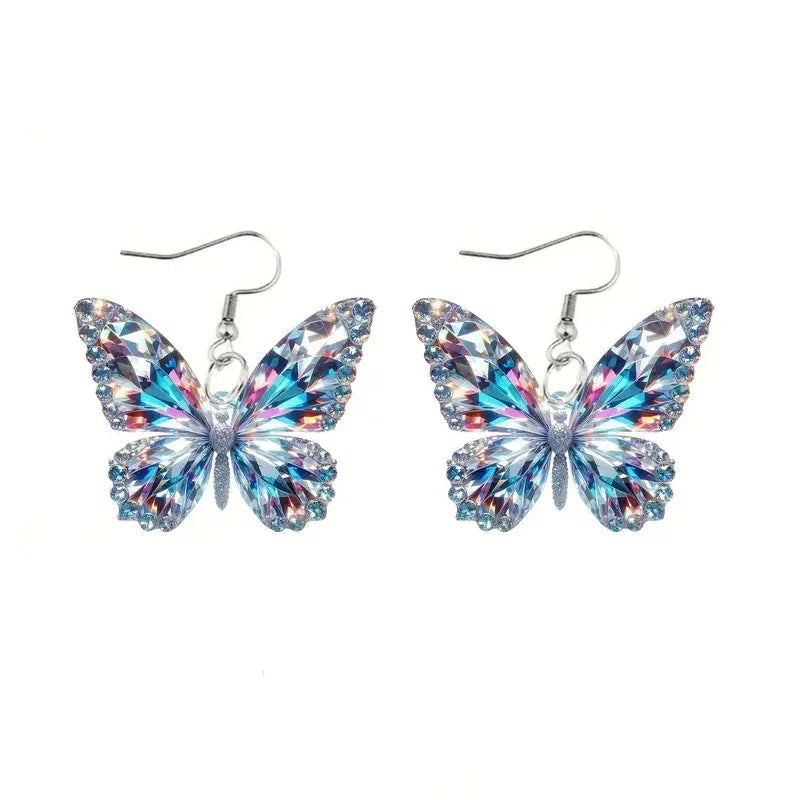 Sparkling Butterfly Statement Earrings - emmy-rae-jewels.com