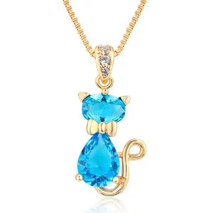 Crystal Cat Pendant Necklace - emmy-rae-jewels.com