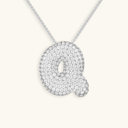 Hailey Bubble Initial Necklace - emmy-rae-jewels.com