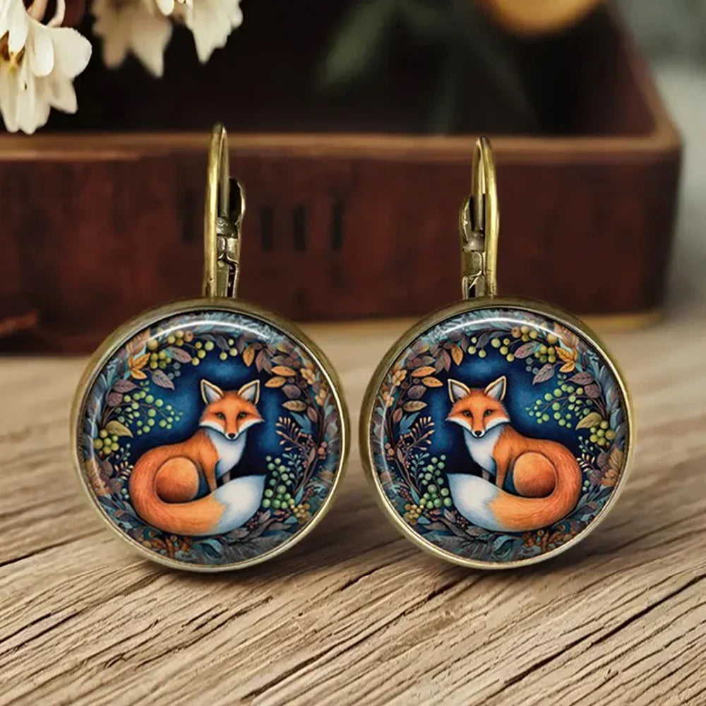 Whimsical Animal Glass Dome Earrings - emmy-rae-jewels.com