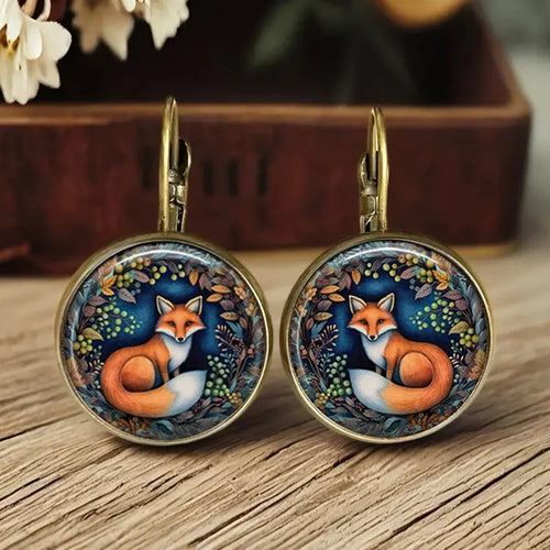 Whimsical Animal Glass Dome Earrings - emmy-rae-jewels.com