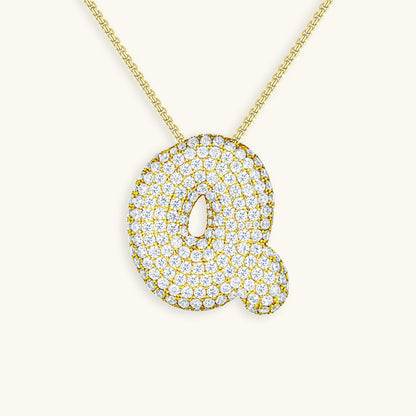 Hailey Bubble Initial Necklace - emmy-rae-jewels.com