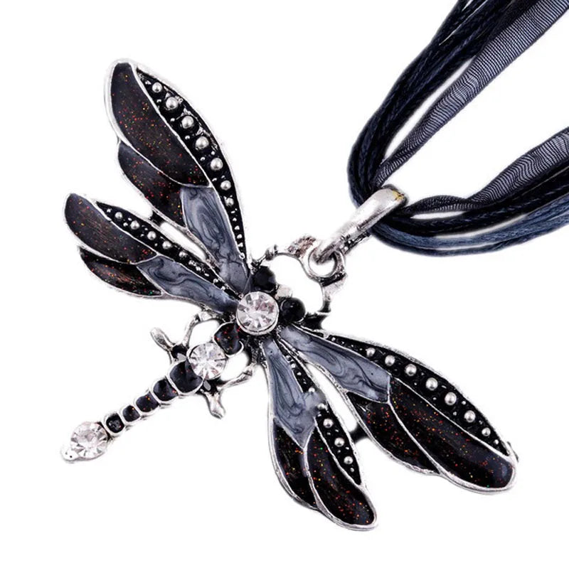 Crystal Dragonfly Pendant Necklace - emmy-rae-jewels.com