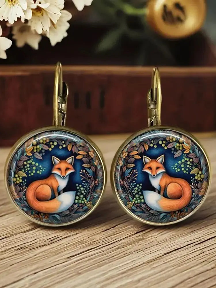 Whimsical Animal Glass Dome Earrings - emmy-rae-jewels.com