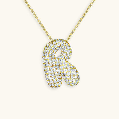 Hailey Bubble Initial Necklace - emmy-rae-jewels.com