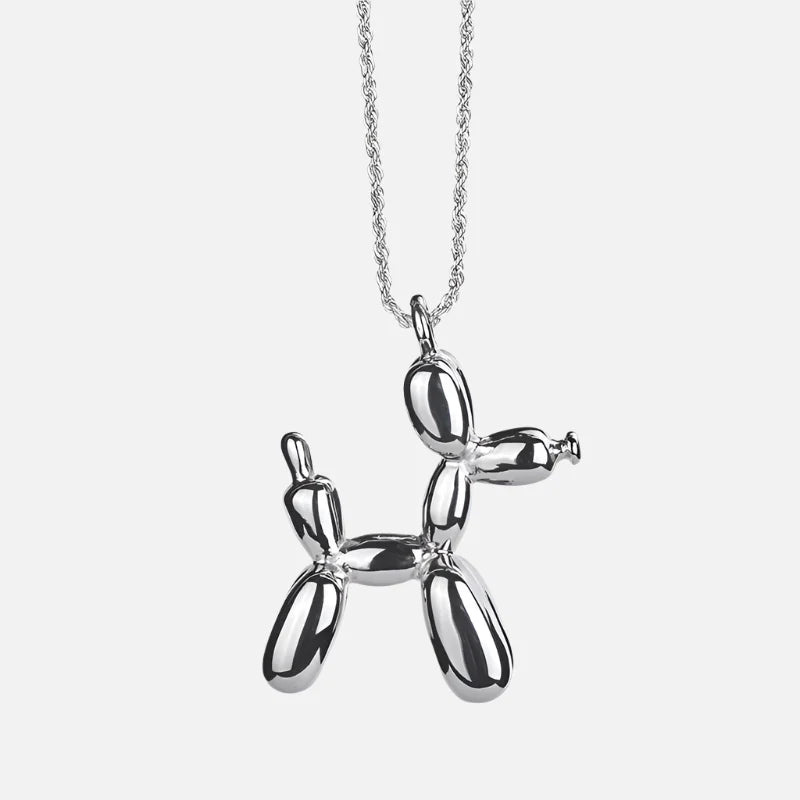 Gold-Tone Balloon Dog Pendant Necklace - emmy-rae-jewels.com