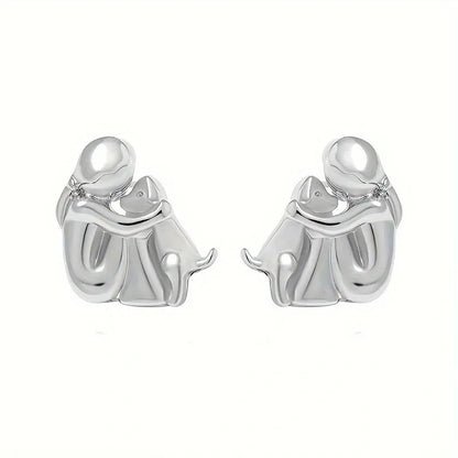 Silver and Gold Two-Tone Hug Earrings - emmy-rae-jewels.com