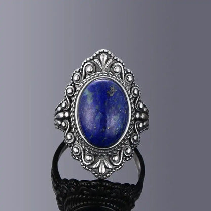 Vintage Silver Ornate Oval Ring
