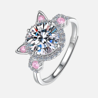 Adjustable Cat Ears Ring with Zirconia - emmy-rae-jewels.com