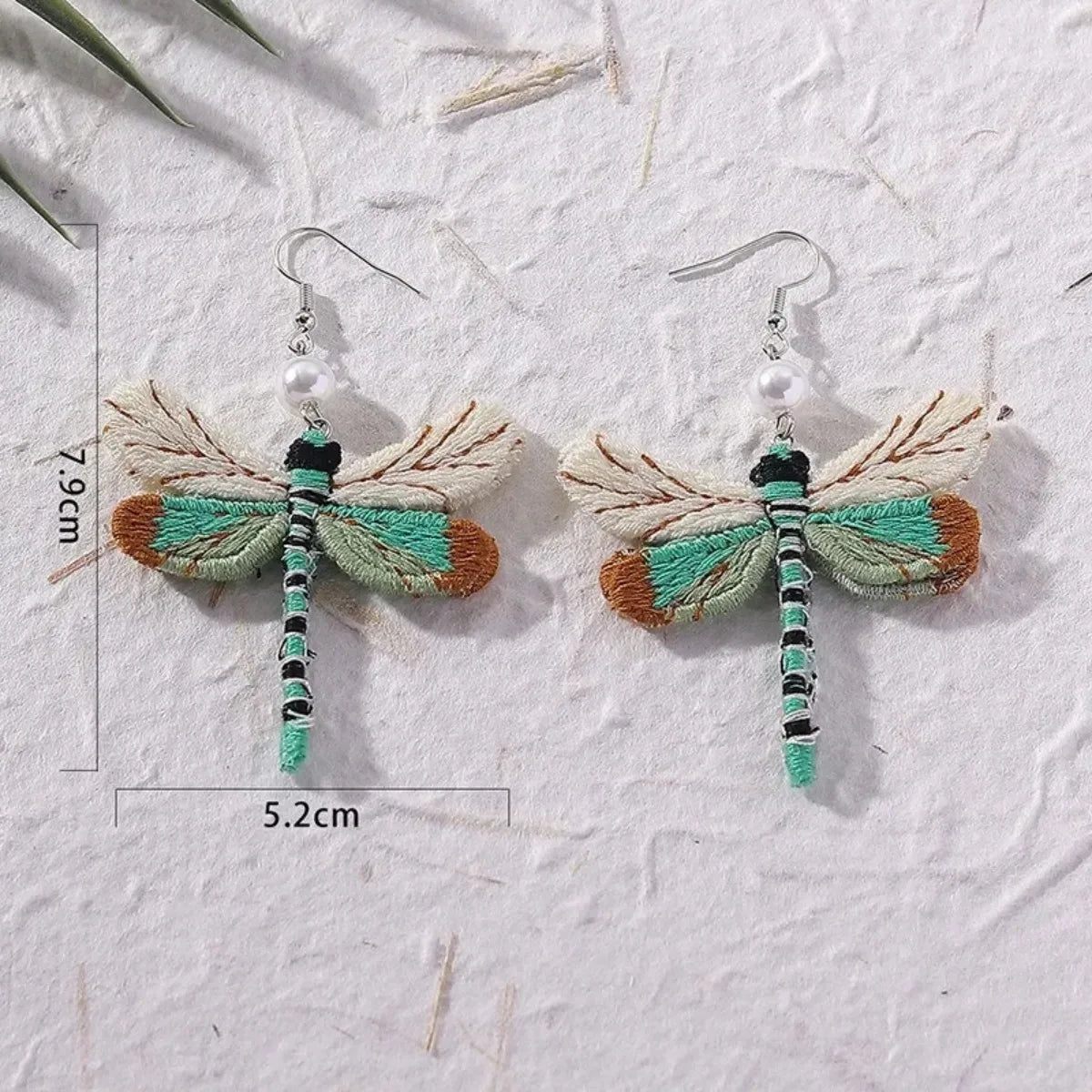 Bohemian Embroidered Dragonfly Earrings - emmy-rae-jewels.com