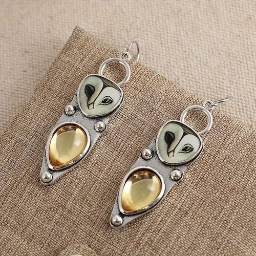 Boho Owl Drop Earrings - emmy-rae-jewels.com