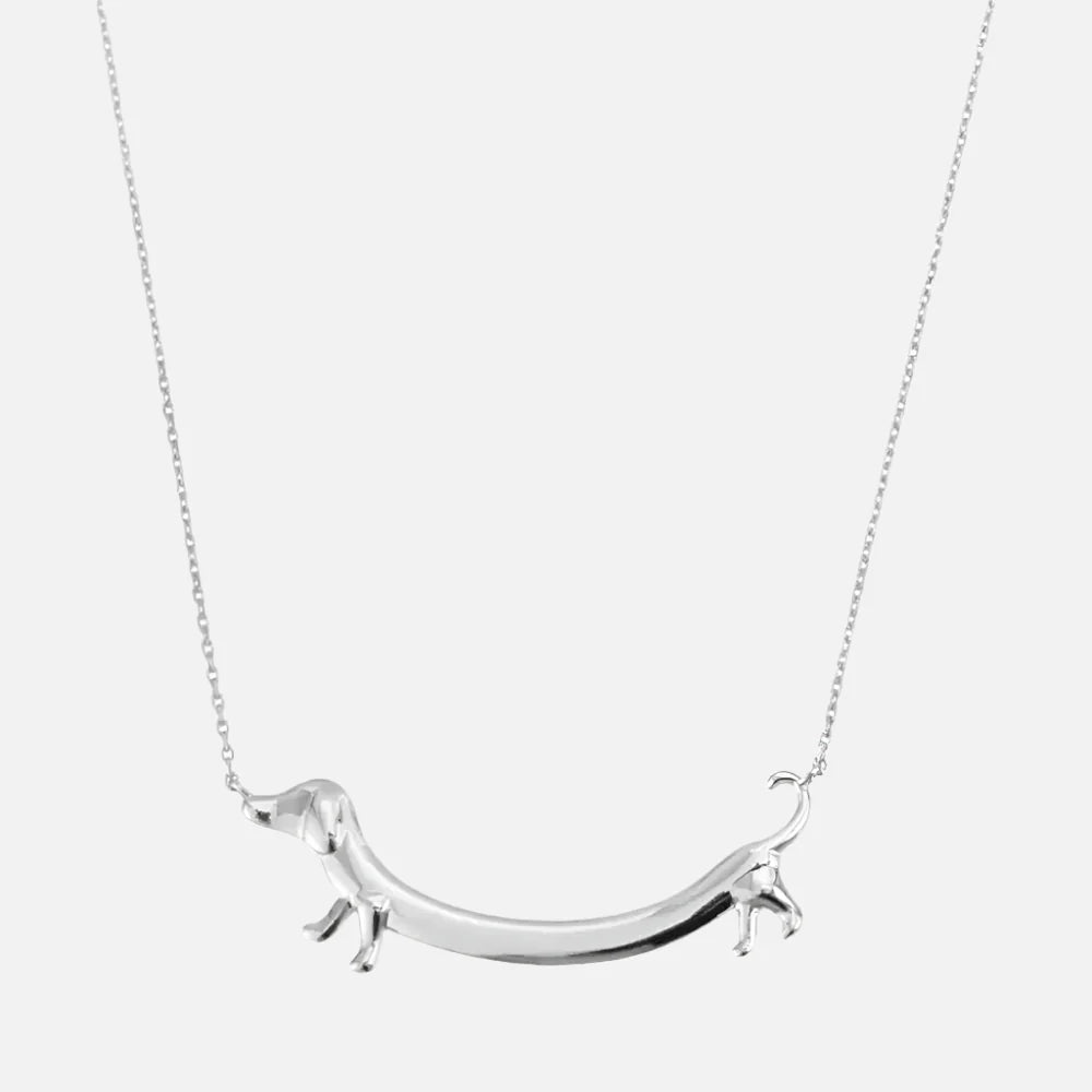 Gold-Tone Dachshund Necklace - emmy-rae-jewels.com