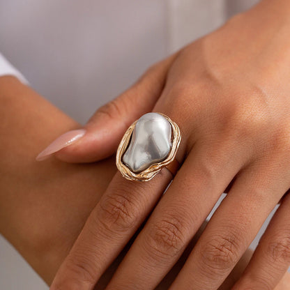 Chunky Baroque Pearl Cocktail Rings - emmy-rae-jewels.com