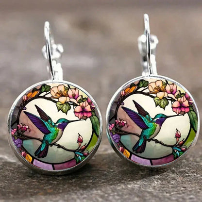 Hummingbird Glass Dome Pendant Necklace - emmy-rae-jewels.com