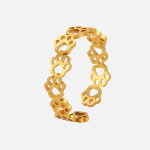 Adjustable Paw Print Ring – Made of Stainless Steel - emmy-rae-jewels.com