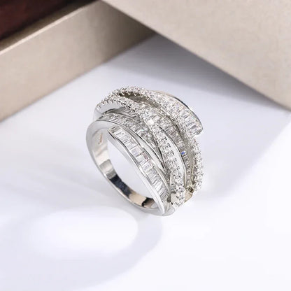 Adjustable Silver Zircon Ring - emmy-rae-jewels.com