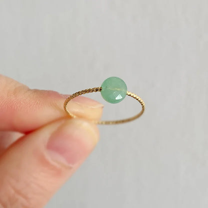 Thin Ring with Colorful Stones