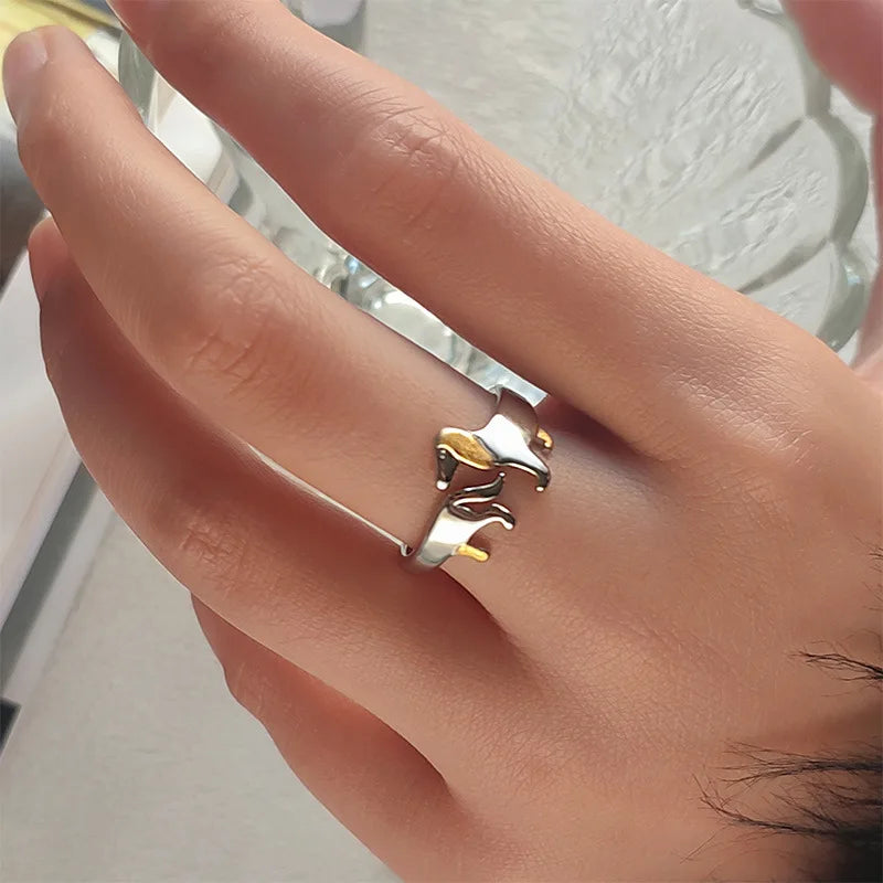 925 Sterling Silver Dachshund Ring – Adjustable Fit - emmy-rae-jewels.com