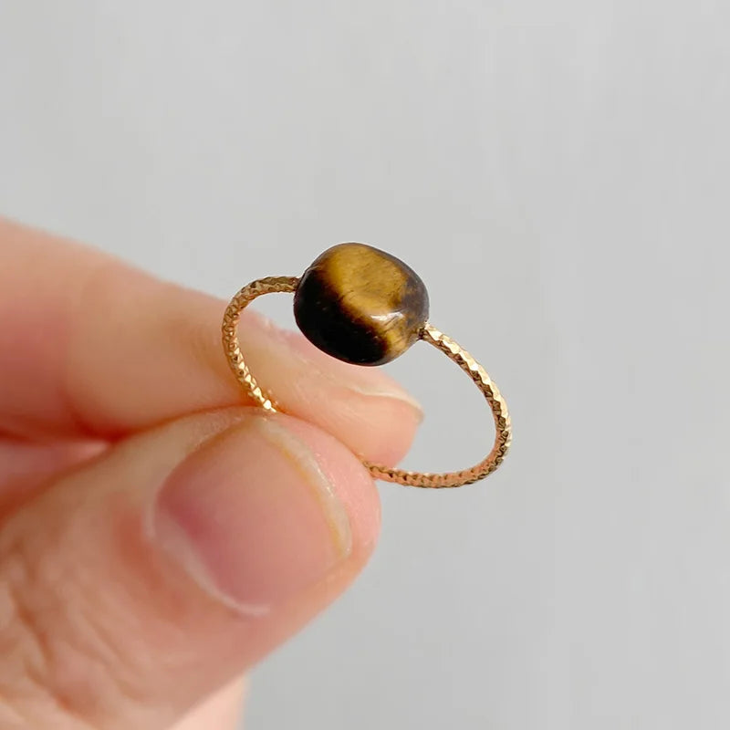 Thin Ring with Colorful Stones