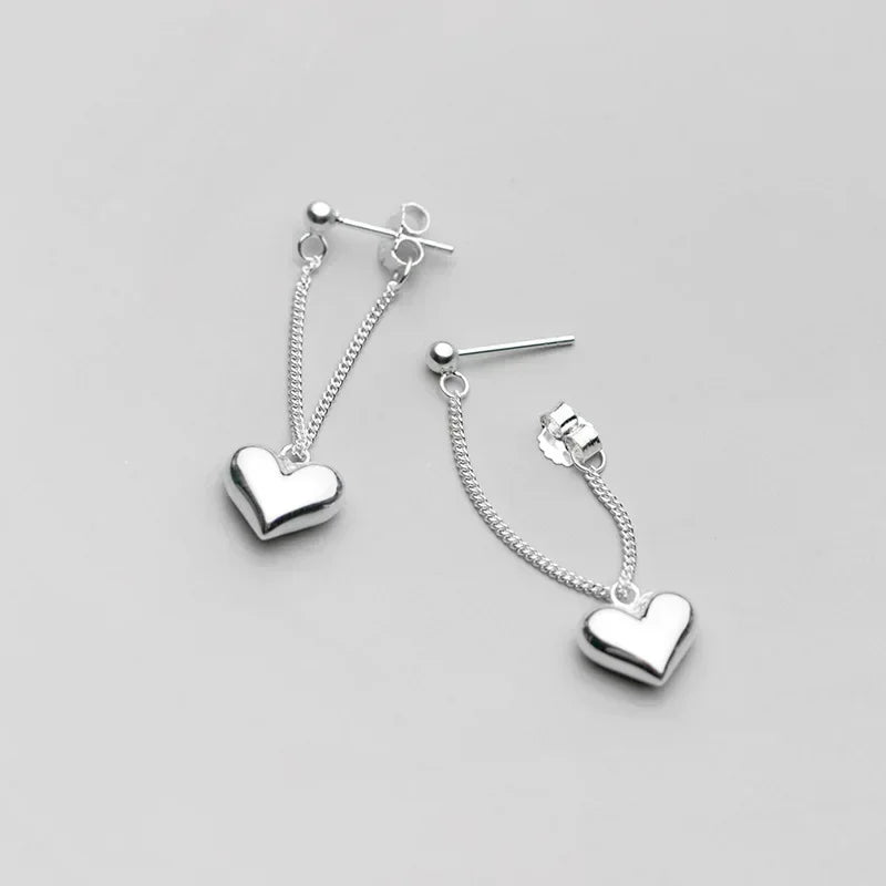 Antique Geometric Heart-Shaped Hoop Earrings