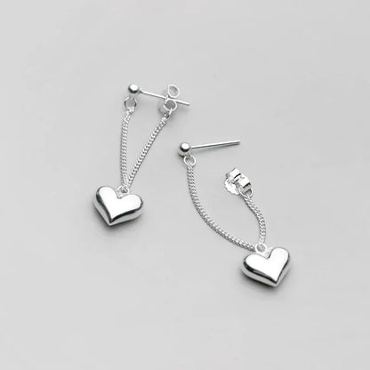 Antique Geometric Heart-Shaped Hoop Earrings
