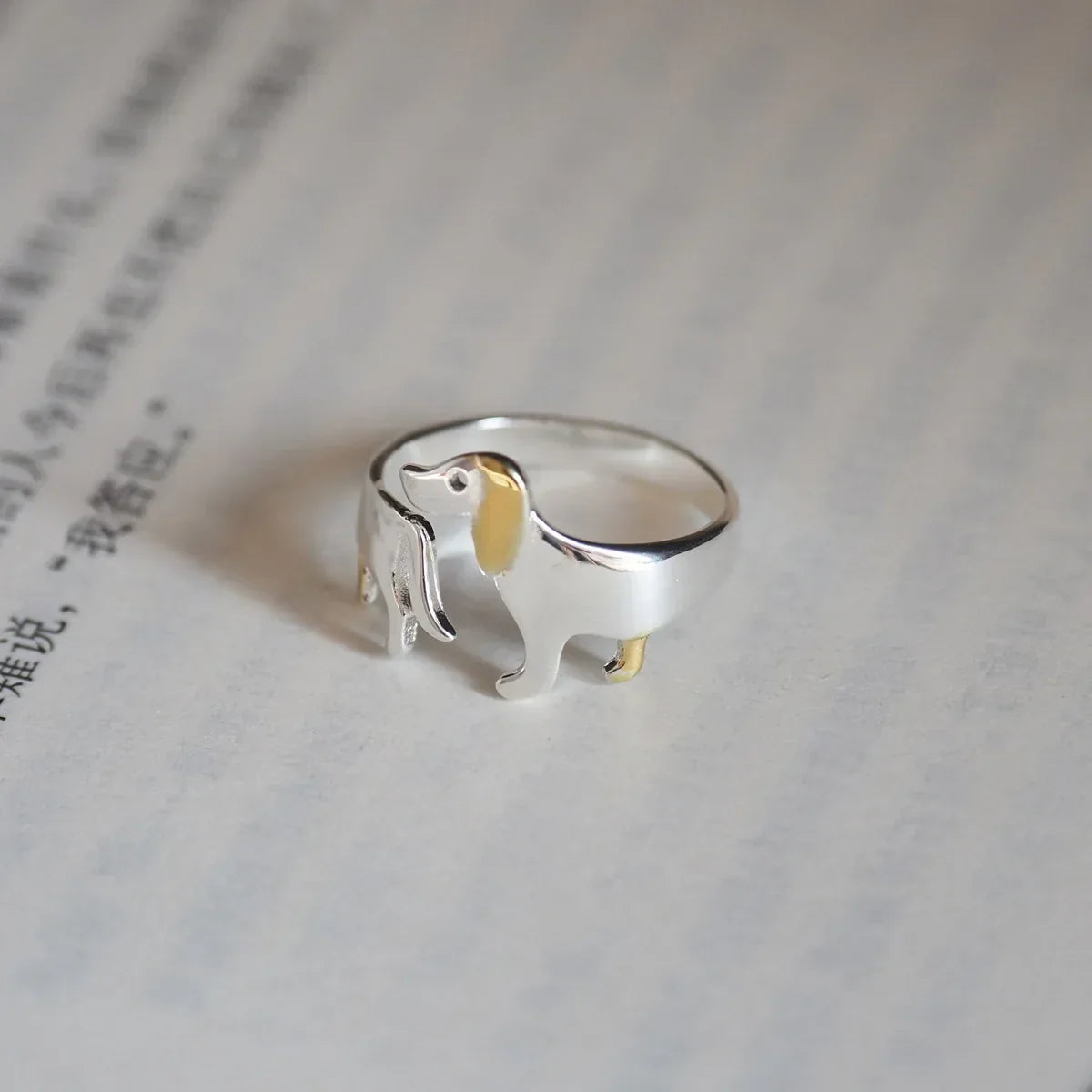925 Sterling Silver Dachshund Ring – Adjustable Fit - emmy-rae-jewels.com