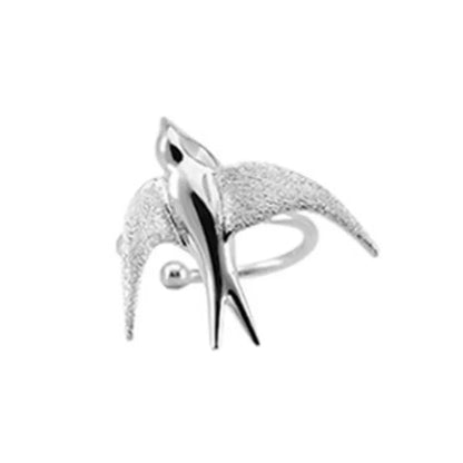 Beautiful Silver Swallow Bird Clip-On Earrings - emmy-rae-jewels.com