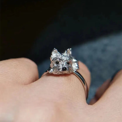 Retro-Style Adjustable Dog Ring - emmy-rae-jewels.com
