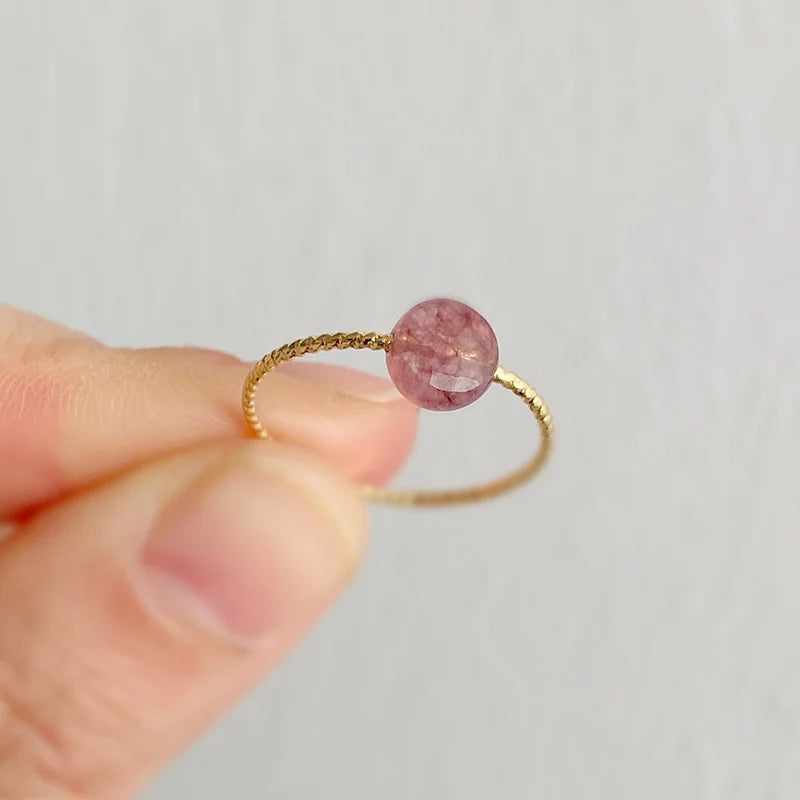 Thin Ring with Colorful Stones