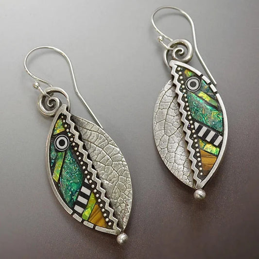 Bohemian Colorful Leaf Earrings - emmy-rae-jewels.com