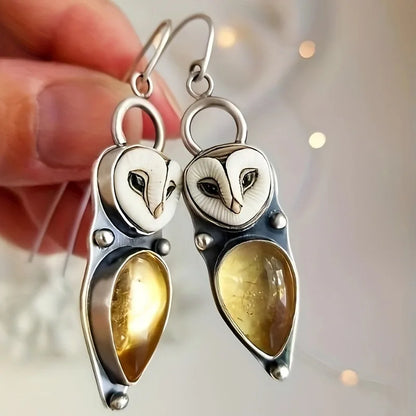 Boho Owl Drop Earrings - emmy-rae-jewels.com