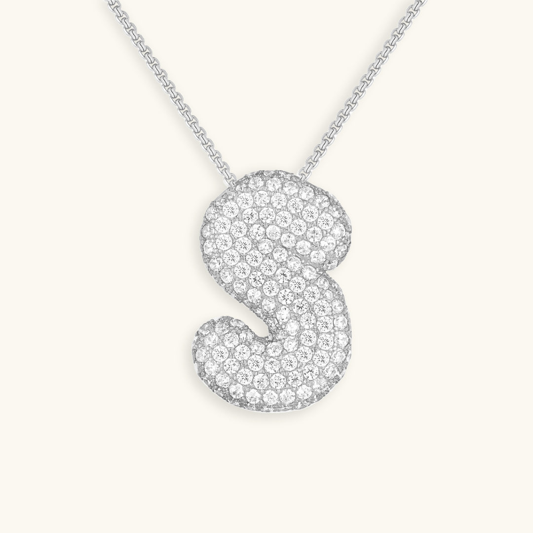 Hailey Bubble Initial Necklace - emmy-rae-jewels.com