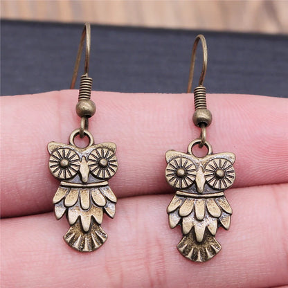 Vintage Owl Bohemian Dangle Earrings - emmy-rae-jewels.com