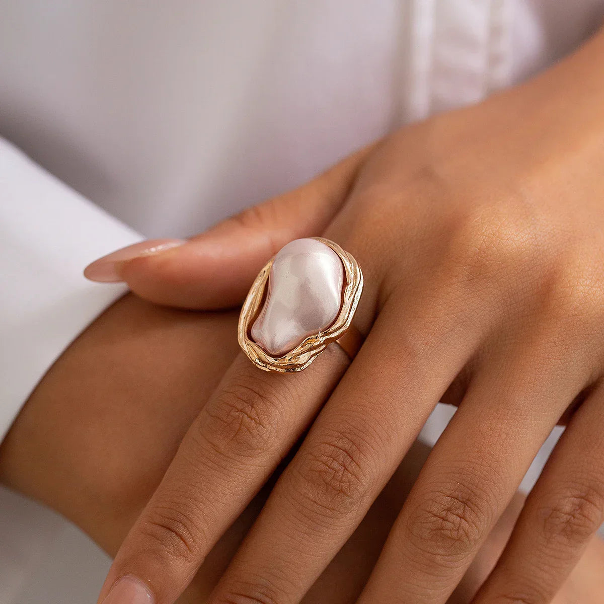 Chunky Baroque Pearl Cocktail Rings - emmy-rae-jewels.com