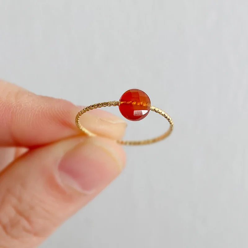 Thin Ring with Colorful Stones