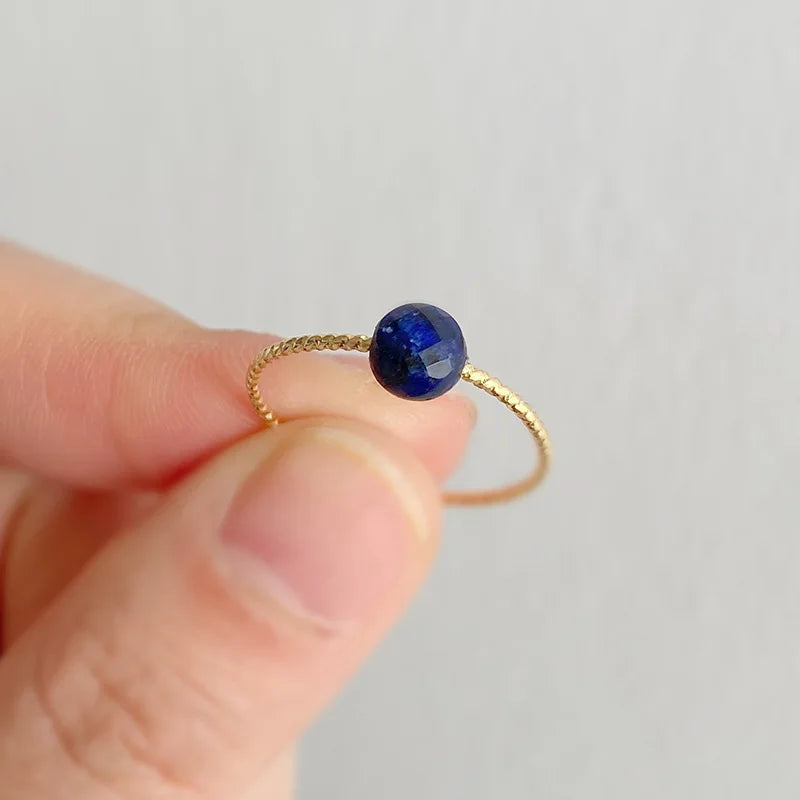 Thin Ring with Colorful Stones