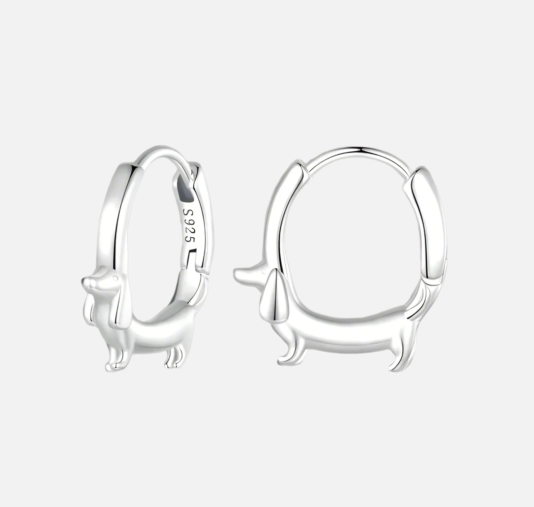 Dachshund Hoops Pet Lovers Earrings