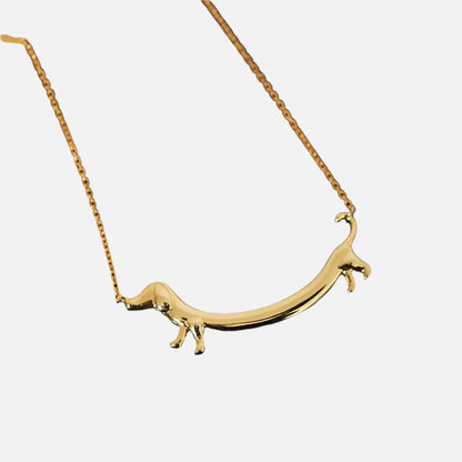 Gold-Tone Dachshund Necklace - emmy-rae-jewels.com