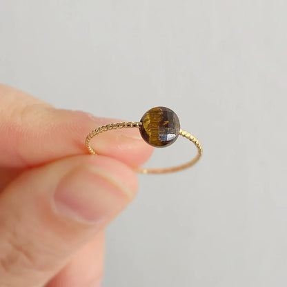 Thin Ring with Colorful Stones