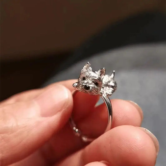 Retro-Style Adjustable Dog Ring - emmy-rae-jewels.com