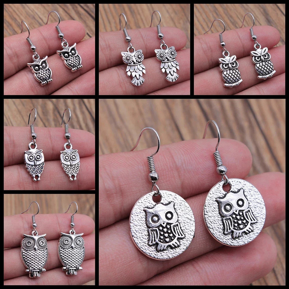 Vintage Owl Bohemian Dangle Earrings - emmy-rae-jewels.com