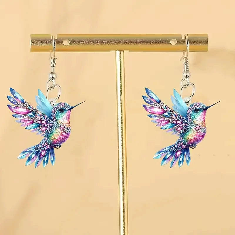 Hummingbird Dangle Earrings - emmy-rae-jewels.com