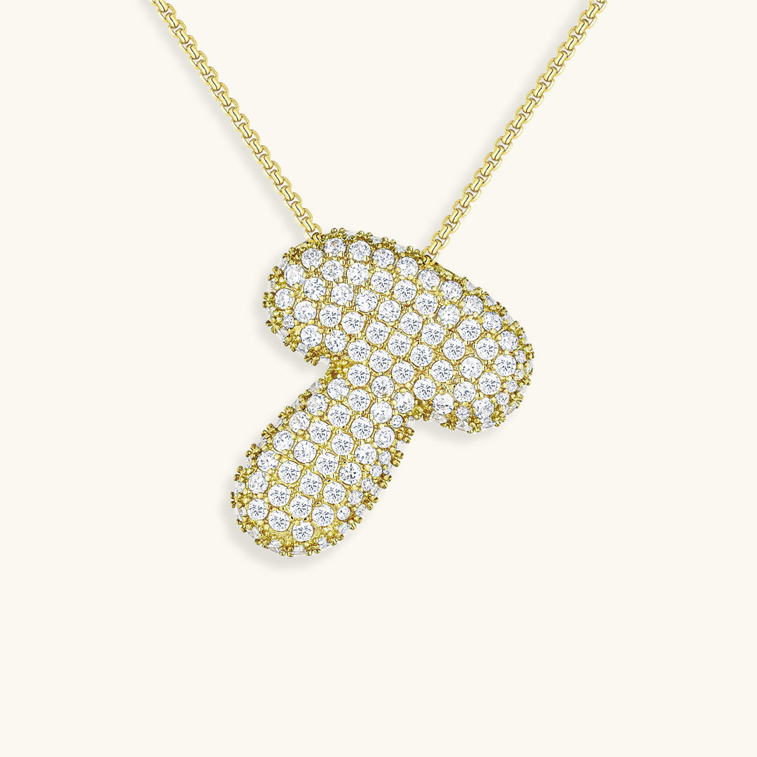 Hailey Bubble Initial Necklace - emmy-rae-jewels.com