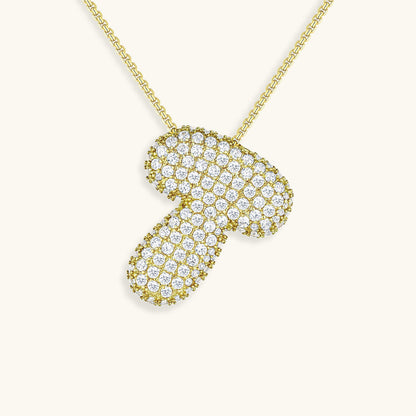 Hailey Bubble Initial Necklace - emmy-rae-jewels.com