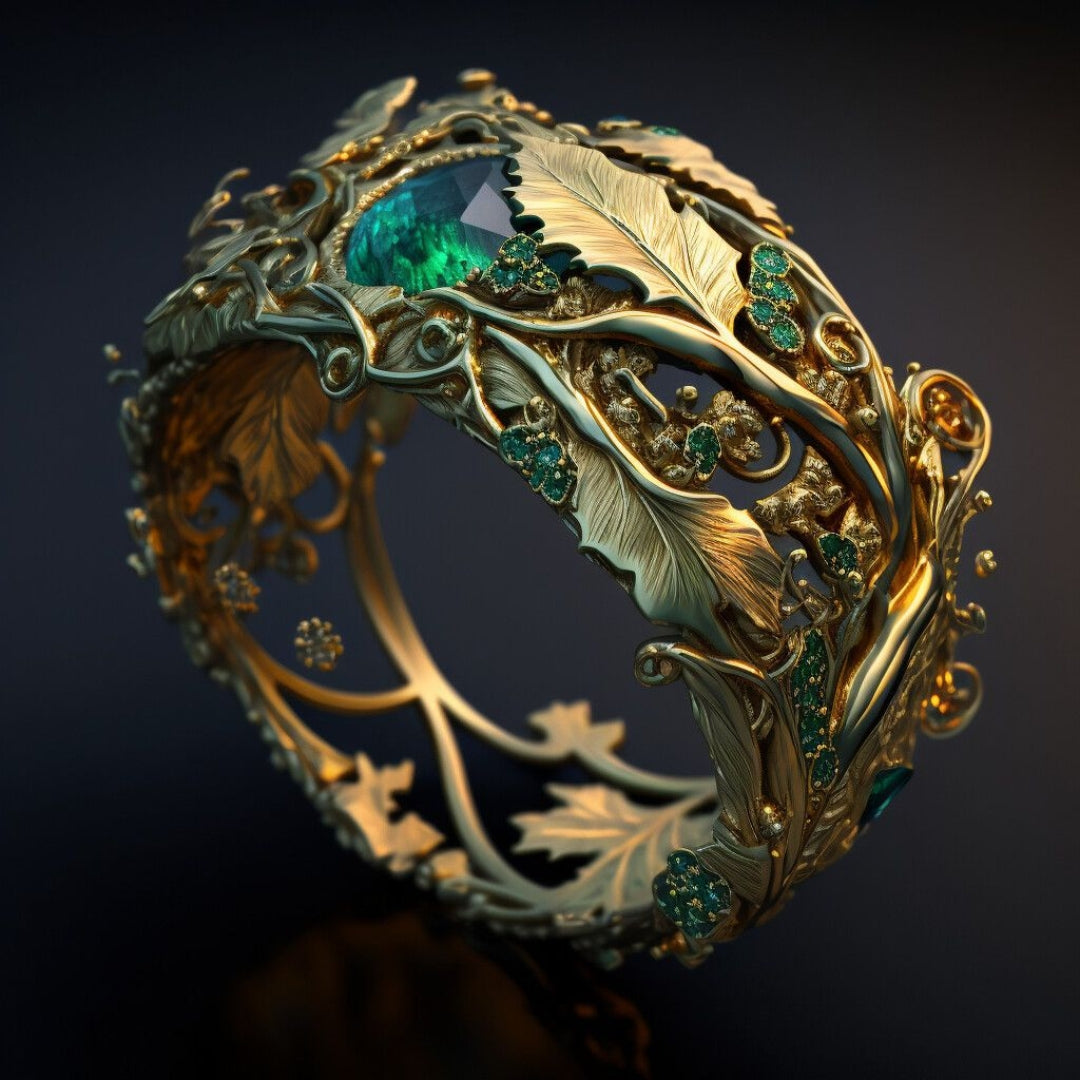 Exotic Crystal Earth Hollow Ring - emmy-rae-jewels.com
