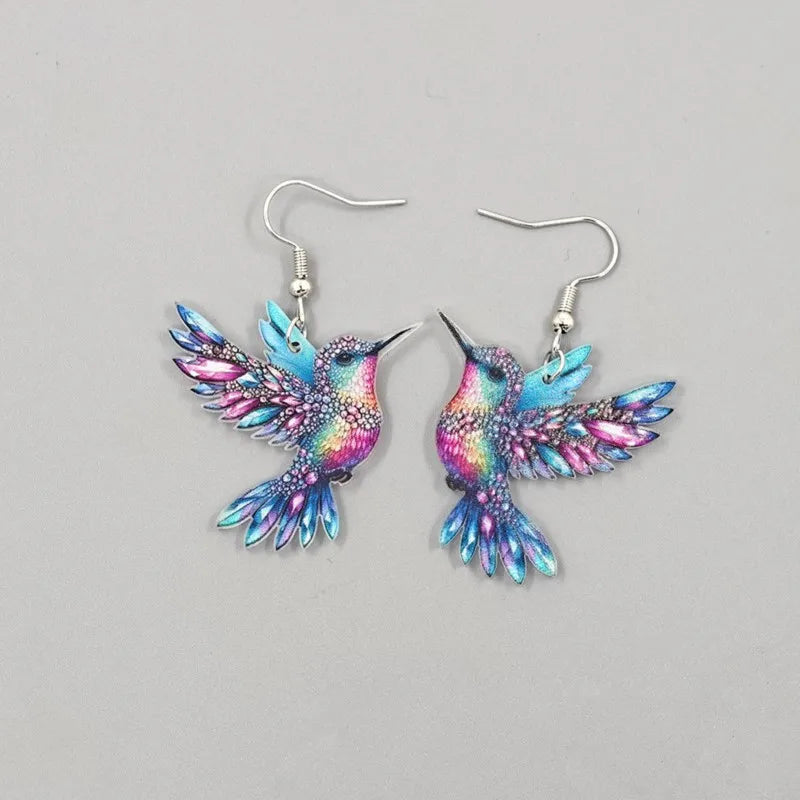 Hummingbird Dangle Earrings - emmy-rae-jewels.com