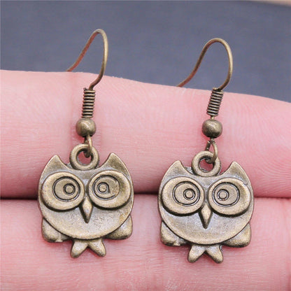 Vintage Owl Bohemian Dangle Earrings - emmy-rae-jewels.com